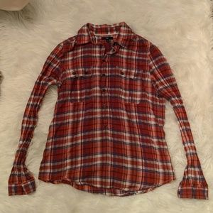 Half way button down shirt